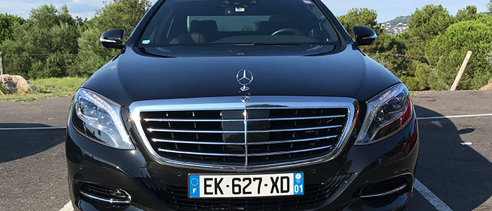 Mercedes classe S avec chauffeur à Cannes, Nice et toute l’Europe